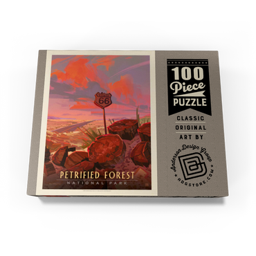 Petrified Forest National Park: Route 66, Vintage Poster 100 Jigsaw Puzzle box view3