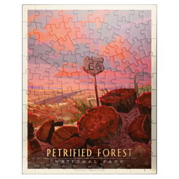 puzzleplate Petrified Forest National Park: Route 66, Vintage Poster 100 Jigsaw Puzzle
