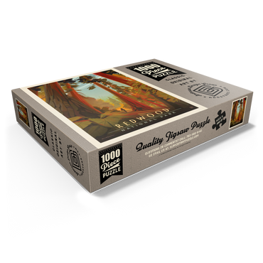 Redwood National Park: Whispering Wind, Vintage Poster 1000 Jigsaw Puzzle box view1