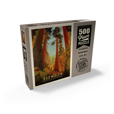 Redwood National Park: Whispering Wind, Vintage Poster 500 Jigsaw Puzzle box view2