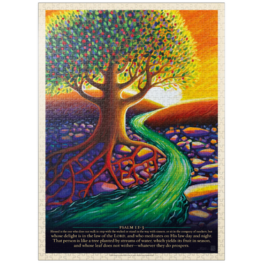 puzzleplate Psalm 1:1-3, Vintage Poster 1000 Jigsaw Puzzle