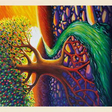 Psalm 1:1-3, Vintage Poster 1000 Jigsaw Puzzle 3D Modell