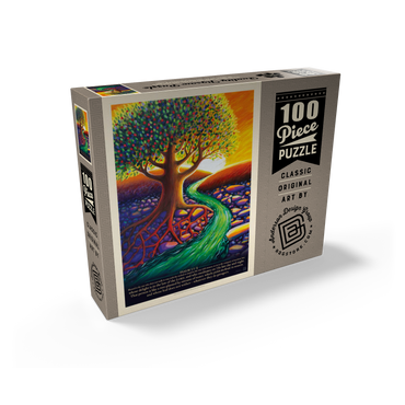 Psalm 1:1-3, Vintage Poster 100 Jigsaw Puzzle box view2