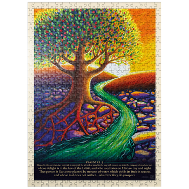 puzzleplate Psalm 1:1-3, Vintage Poster 500 Jigsaw Puzzle