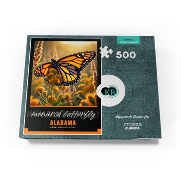Alabama, Monarch Butterfly: State Insects Series 500 Jigsaw Puzzle box view3