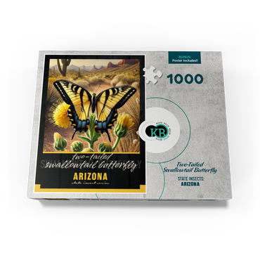 Arizona, Two-Tailed Swallowtail Butterfly: State Insects Series 1000 Jigsaw Puzzle box view3