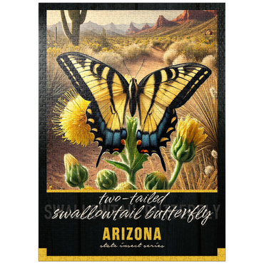 puzzleplate Arizona, Two-Tailed Swallowtail Butterfly: State Insects Series 1000 Jigsaw Puzzle