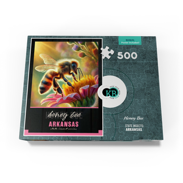Arkansas, Honey Bee: State Insects Series 500 Jigsaw Puzzle box view3