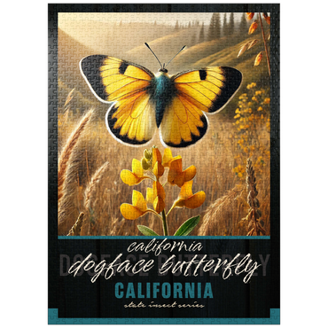 puzzleplate California, Dogface Butterfly: State Insects Series 1000 Jigsaw Puzzle