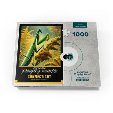 Connecticut, European Praying Mantis: State Insects Series 1000 Jigsaw Puzzle box view3