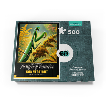 Connecticut, European Praying Mantis: State Insects Series 500 Jigsaw Puzzle box view3