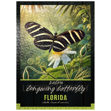 puzzleplate Florida, Zebra Longwing Butterfly: State Insects Series 500 Jigsaw Puzzle