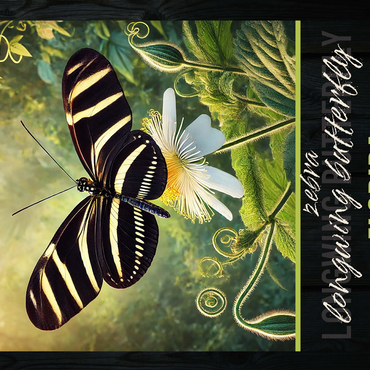 Florida, Zebra Longwing Butterfly: State Insects Series 500 Jigsaw Puzzle 3D Modell