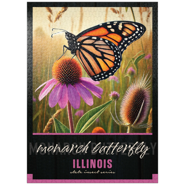 puzzleplate Illinois, Monarch Butterfly: State Insects Series 1000 Jigsaw Puzzle