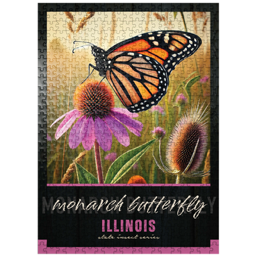 puzzleplate Illinois, Monarch Butterfly: State Insects Series 500 Jigsaw Puzzle