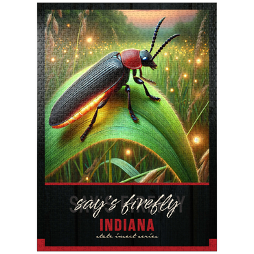 puzzleplate Indiana, Say's Firefly: State Insects Series 1000 Jigsaw Puzzle
