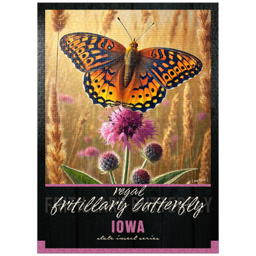 puzzleplate Iowa, Regal Fritillary Butterfly: State Insects Series 1000 Jigsaw Puzzle