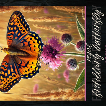 Iowa, Regal Fritillary Butterfly: State Insects Series 500 Jigsaw Puzzle 3D Modell