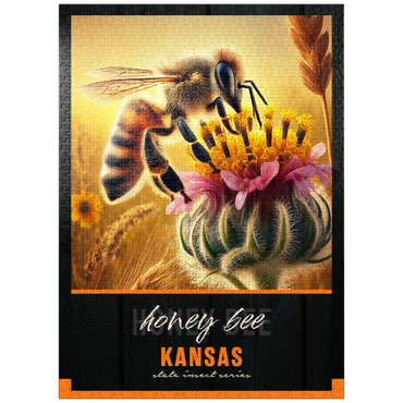 puzzleplate Kansas, Honey Bee: State Insects Series 1000 Jigsaw Puzzle