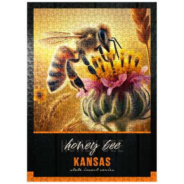 puzzleplate Kansas, Honey Bee: State Insects Series 500 Jigsaw Puzzle