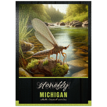 puzzleplate Michigan, Stonefly: State Insects Series 1000 Jigsaw Puzzle