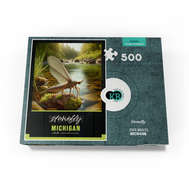 Michigan, Stonefly: State Insects Series 500 Jigsaw Puzzle box view3