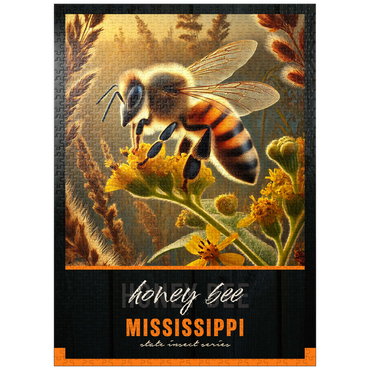 puzzleplate Mississippi, Honey Bee: State Insects Series 1000 Jigsaw Puzzle