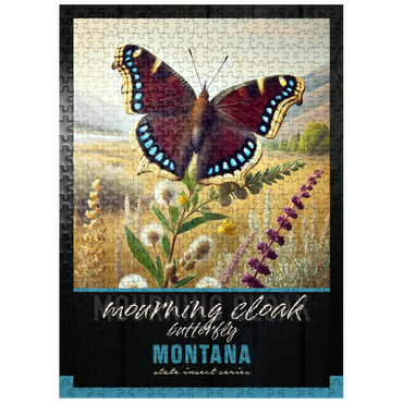 puzzleplate Montana, Mourning Cloak Butterfly: State Insects Series 500 Jigsaw Puzzle