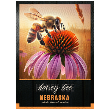 puzzleplate Nebraska, Honey Bee: State Insects Series 1000 Jigsaw Puzzle