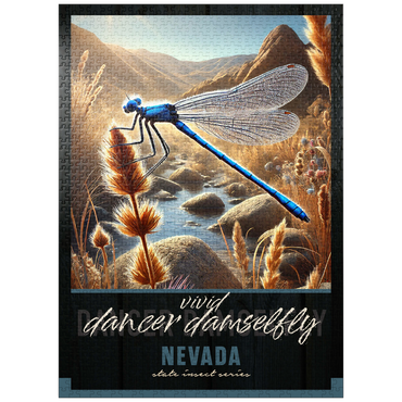 puzzleplate Nevada, Vivid Dancer Damselfly: State Insects Series 1000 Jigsaw Puzzle
