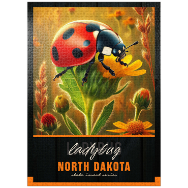 puzzleplate North Dakota, Ladybug: State Insects Series 1000 Jigsaw Puzzle