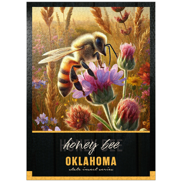 puzzleplate Oklahoma, Honey Bee: State Insects Series 1000 Jigsaw Puzzle