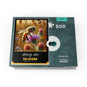 Oklahoma, Honey Bee: State Insects Series 500 Jigsaw Puzzle box view3