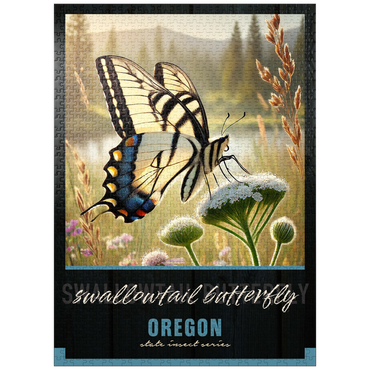 puzzleplate Oregon, Swallowtail Butterfly: State Insects Series 1000 Jigsaw Puzzle