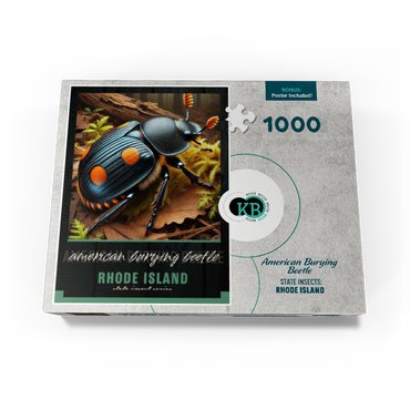 Rhode Island, American Burying Beetle: State Insects Series 1000 Jigsaw Puzzle box view3