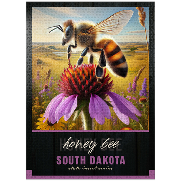 puzzleplate South Dakota, Honey Bee: State Insects Series 1000 Jigsaw Puzzle