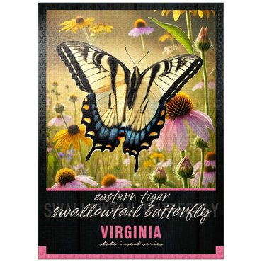 puzzleplate Virginia, Eastern Tiger Swallowtail Butterfly: State Insects Series 1000 Jigsaw Puzzle