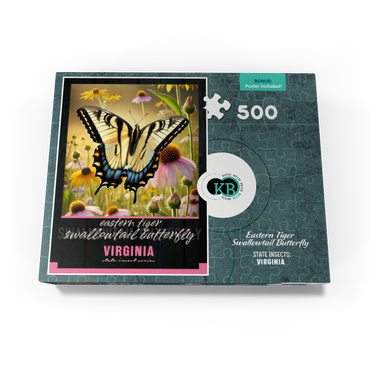Virginia, Eastern Tiger Swallowtail Butterfly: State Insects Series 500 Jigsaw Puzzle box view3