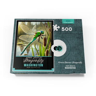 Washington, Green Darner Dragonfly: State Insects Series 500 Jigsaw Puzzle box view3