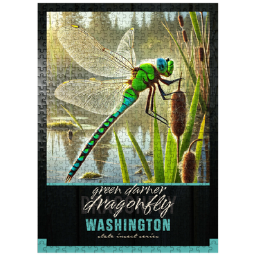 puzzleplate Washington, Green Darner Dragonfly: State Insects Series 500 Jigsaw Puzzle