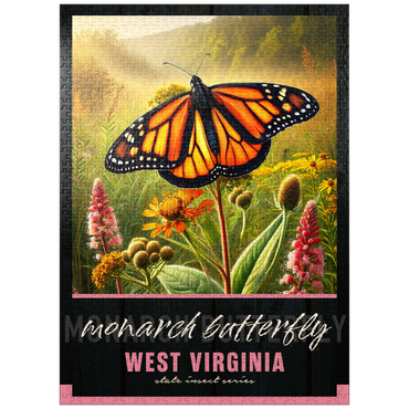 puzzleplate West Virginia, Monarch Butterfly: State Insects Series 1000 Jigsaw Puzzle
