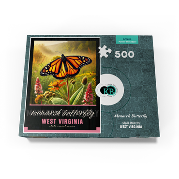West Virginia, Monarch Butterfly: State Insects Series 500 Jigsaw Puzzle box view3