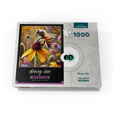 Wisconsin, Honey Bee: State Insects Series 1000 Jigsaw Puzzle box view3