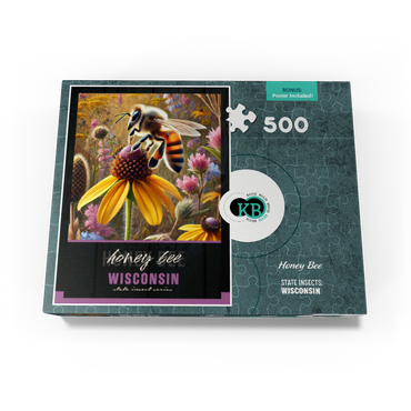 Wisconsin, Honey Bee: State Insects Series 500 Jigsaw Puzzle box view3