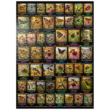 puzzleplate Collage: State Insects Poster, vol.1 500 Jigsaw Puzzle