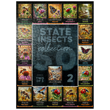 puzzleplate Collage: State Insects Series, Part 2 of 3 500 Jigsaw Puzzle