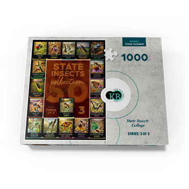 Collage: State Insects Series, Part 3 of 3 1000 Jigsaw Puzzle box view3