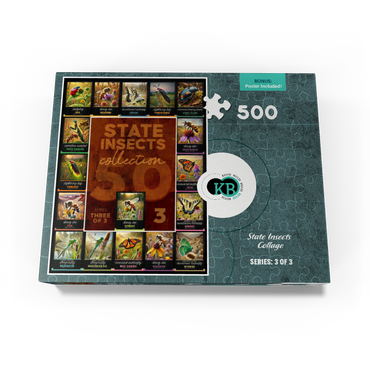 Collage: State Insects Series, Part 3 of 3 500 Jigsaw Puzzle box view3