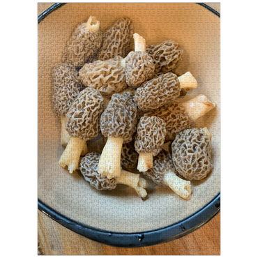 puzzleplate Bowl of Morel Mushrooms 1000 Jigsaw Puzzle