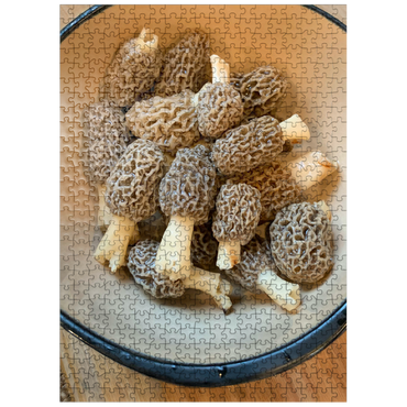 puzzleplate Bowl of Morel Mushrooms 500 Jigsaw Puzzle
